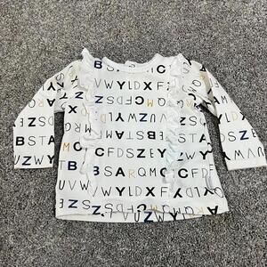 Petit Lem Girls Alphabet Ruffled Long Sleeve Shirt size 6 Months
